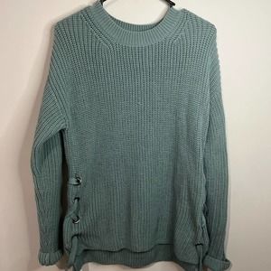 Allie & Rob Oversized Sweater, Teal Color, Size Small